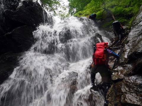 2020.8.8　鶏冠谷右俣（沢登り）
