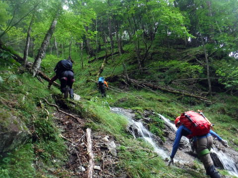2020.8.8　鶏冠谷右俣（沢登り）