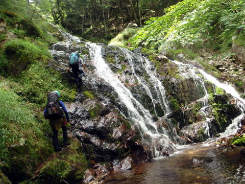 2016.7.23-24　大荒川谷（沢登り）