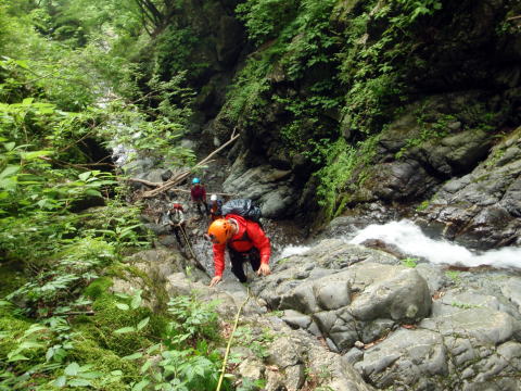 2016.6.12　水無川本谷（F5まで）＆丹沢 懸垂岩（沢登り）