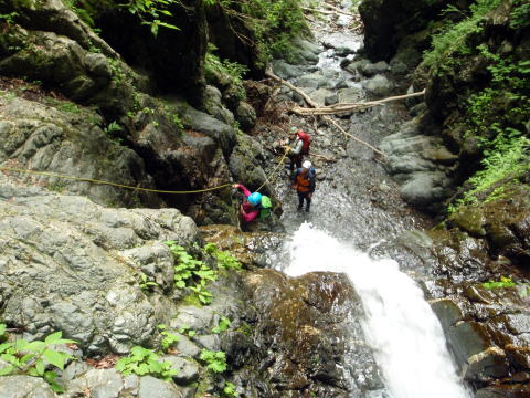 2016.6.12　水無川本谷（F5まで）＆丹沢 懸垂岩（沢登り）