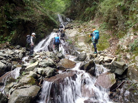 2017.10.1　源次郎沢（沢登り）