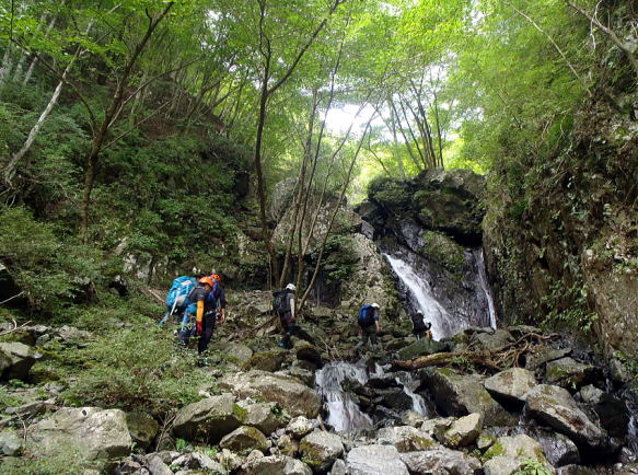 2017.10.1　源次郎沢（沢登り）