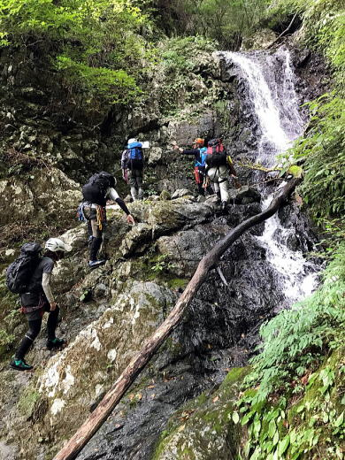 2017.10.1　源次郎沢（沢登り）