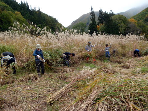 2017.10.21-22　会津・水引集落茅刈り手伝い（イベント）
