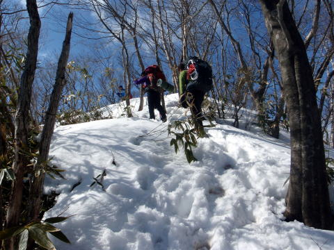 2017.3.11-12 大佐飛山(百村山~黒滝山~大長山まで)(雪山)