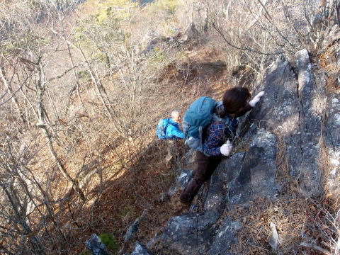 2014.12.28　釈迦ヶ岳・日尻山北尾根（尾根歩き）