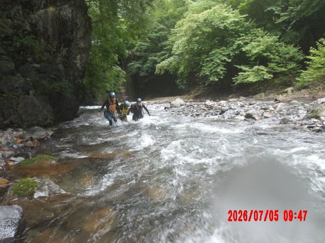 2026.7.5　丹波川本流・渡渉訓練（沢登り）