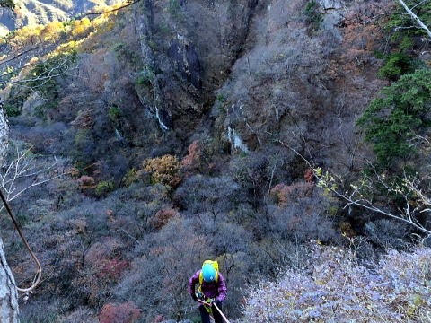 2023.11.25　裏妙義 木戸壁右カンテ（バリエーション）