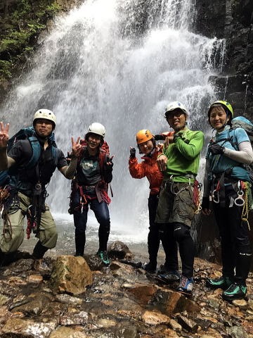 2019.8.31-9.1中ノ岐沢（沢登り）