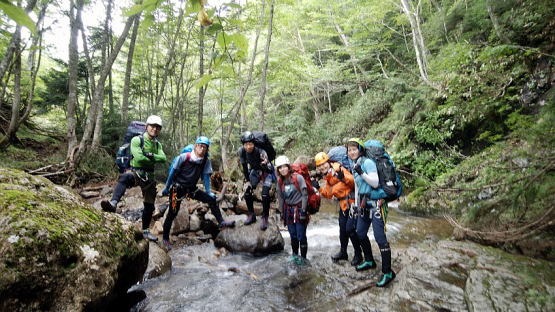 2019.8.31-9.1中ノ岐沢（沢登り）